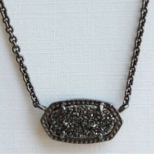 Kendra Scott Elisa Gunmetal
Black Drusy Necklace